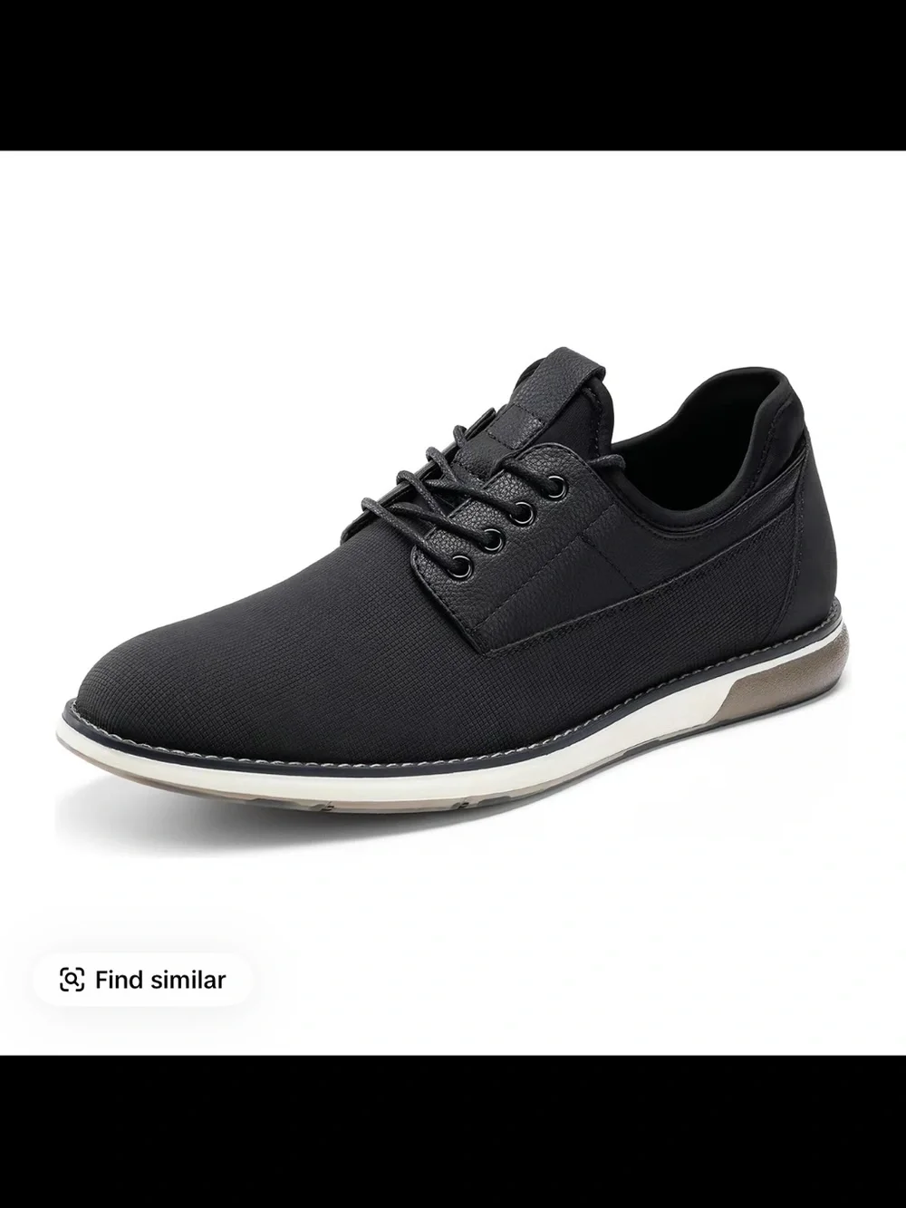 Men's Black and Brown Casual Derby Lace-Up Shoes